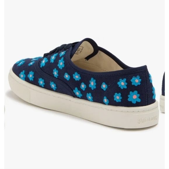 Soludos Marin Floral Embroidered Organic Cotton Sneaker NWB - Picture 2 of 5